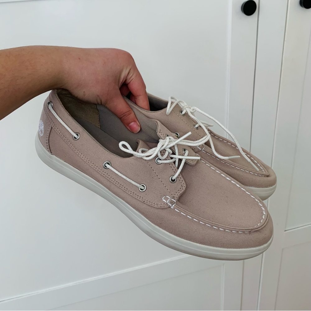 Timberland Union Wharf 2 Eye Canvas Boat Oxford Lace Up Mens Shoes Size 10.5